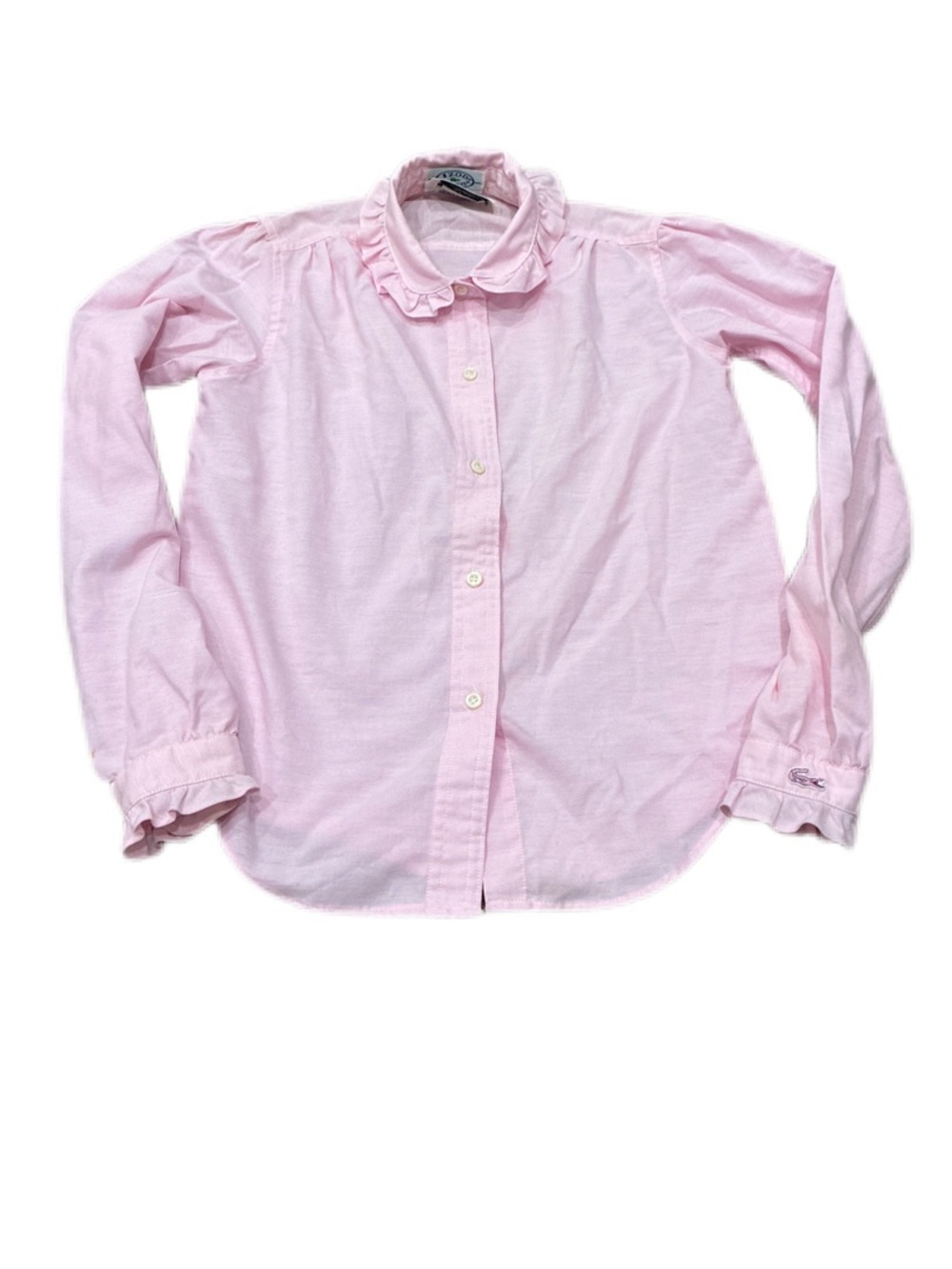 Izod Light Pink Girls' Ruffle-Collar Button-Down Shirt